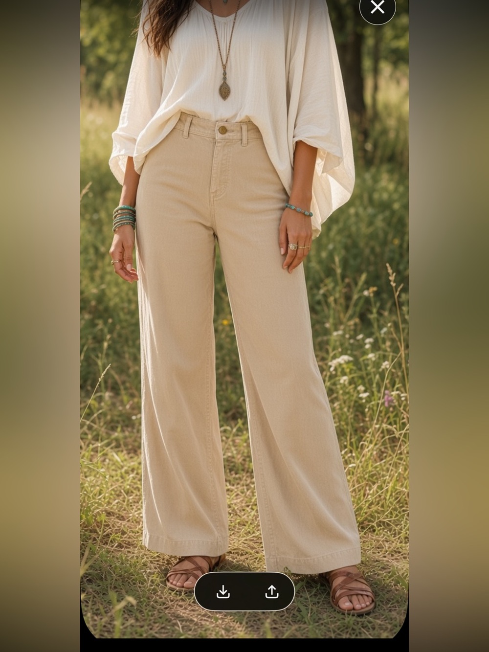 Everlane Corduroy Wide Leg Pants Beige Size 6